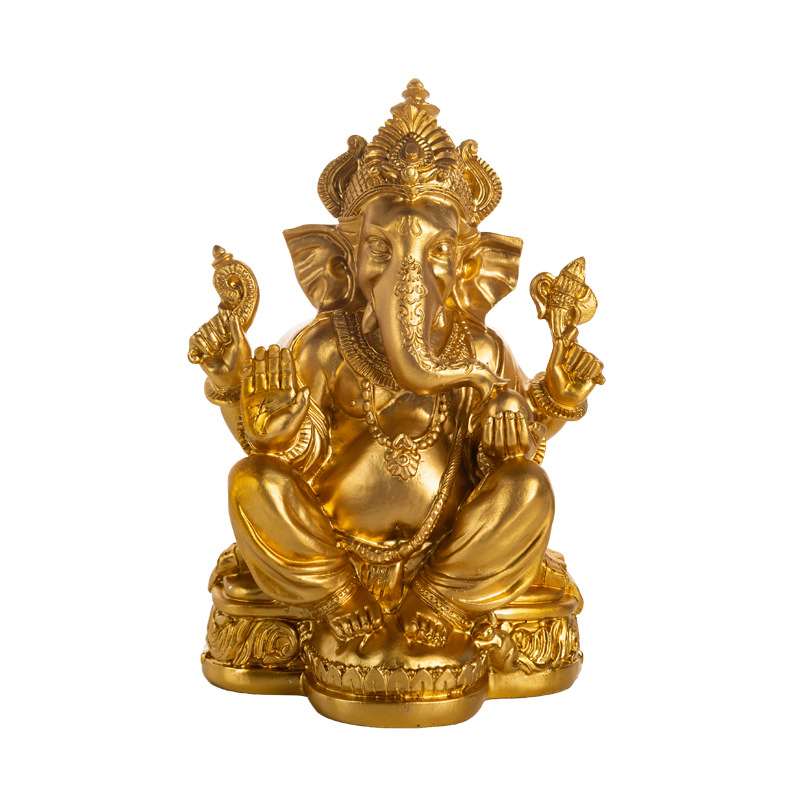 Lucky Ganesha Figurine Статуя Home Decor для религиозного украшения