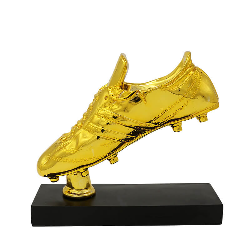 Custom Cheap Poly Resin Soccer Football Golden Shoe Boot Trophy Award Cup